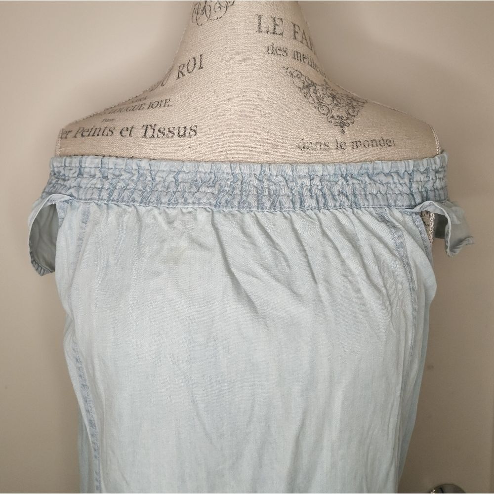 90s Ruffle Denim Mini Dress - Picture 6 of 11